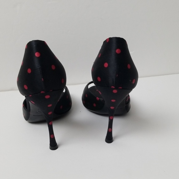Dolce & Gabbana Polka Dot Silk Dorsay Pumps Sz.8.5 - Picture 4 of 8